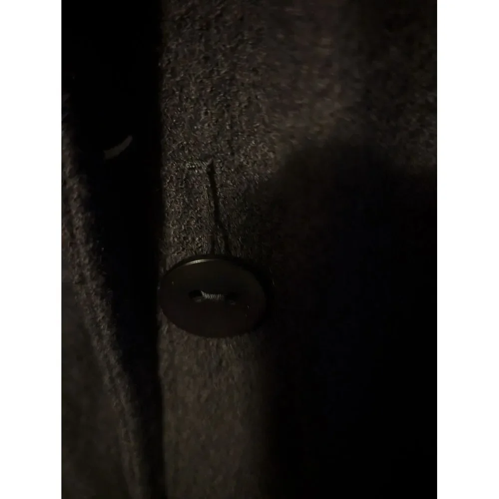 Free People Coat Peacoat Black XS  Wool Blend With Silky Feel Detachable Hood‎